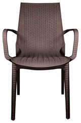 LeisureMod Kent Outdoor Dining Arm Chair