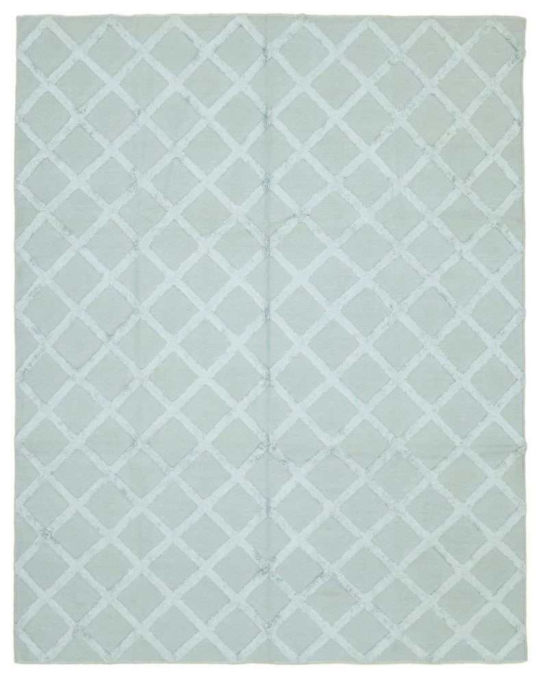 Rug N Carpet - Handmade Modern Design 8' 1'' x 10' 0'' Wool Unique Kilim Rug