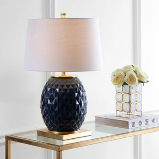 Diamond 25.5" LED Glass and Metal Table Lamp