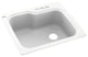 Swan 25x22x9 Solid Surface Kitchen Sink, 4-Hole, White