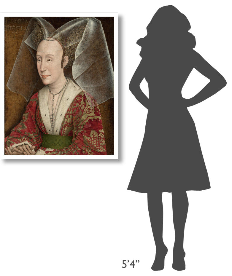 "Portrait of Isabella of Portugal" Paper Print by Rogier van der Weyden, 30"x37"