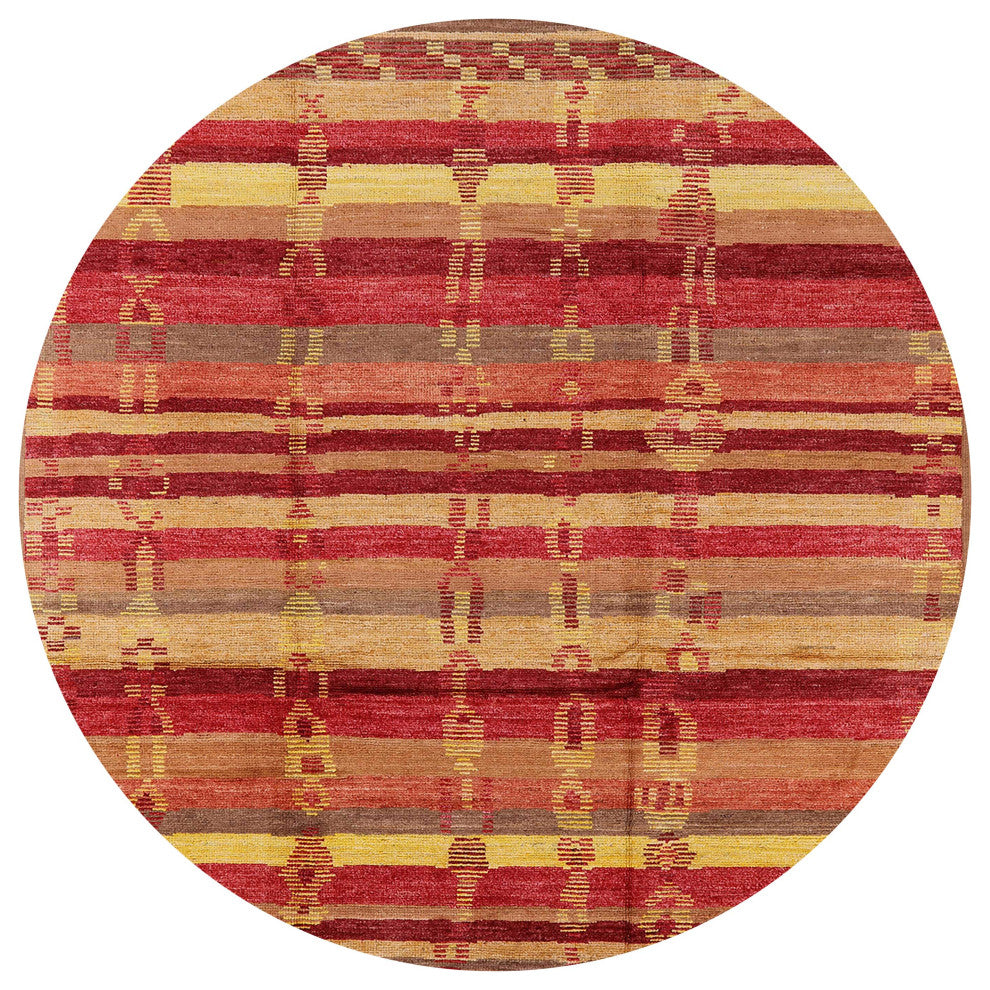 Ahgly Company Indoor Round Mid-Century Modern Area Rugs, 8' Round