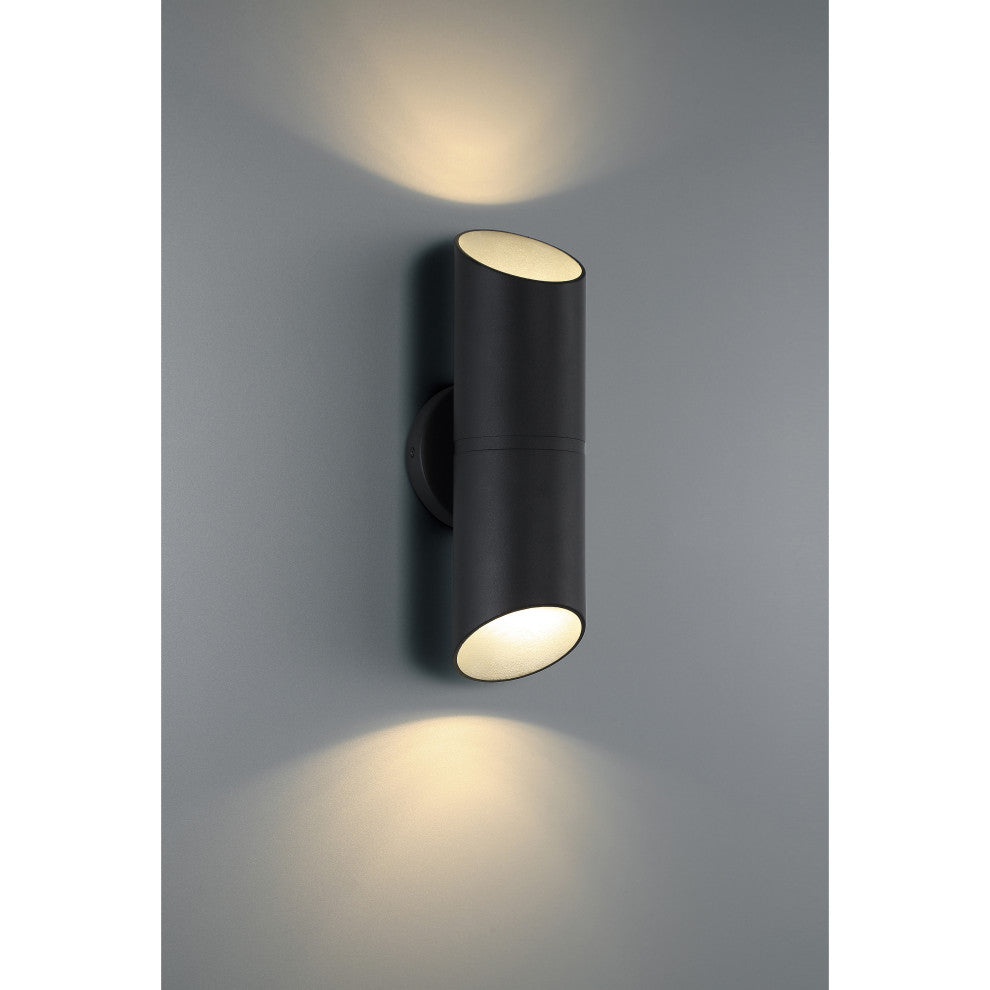Access Marino 2-Light Bi-Directional Outdoor LED Wall Mount Black