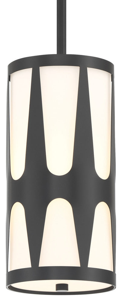 Crystorama Lighting Group ROY-801 Royston 7"W Mini Pendant - Black