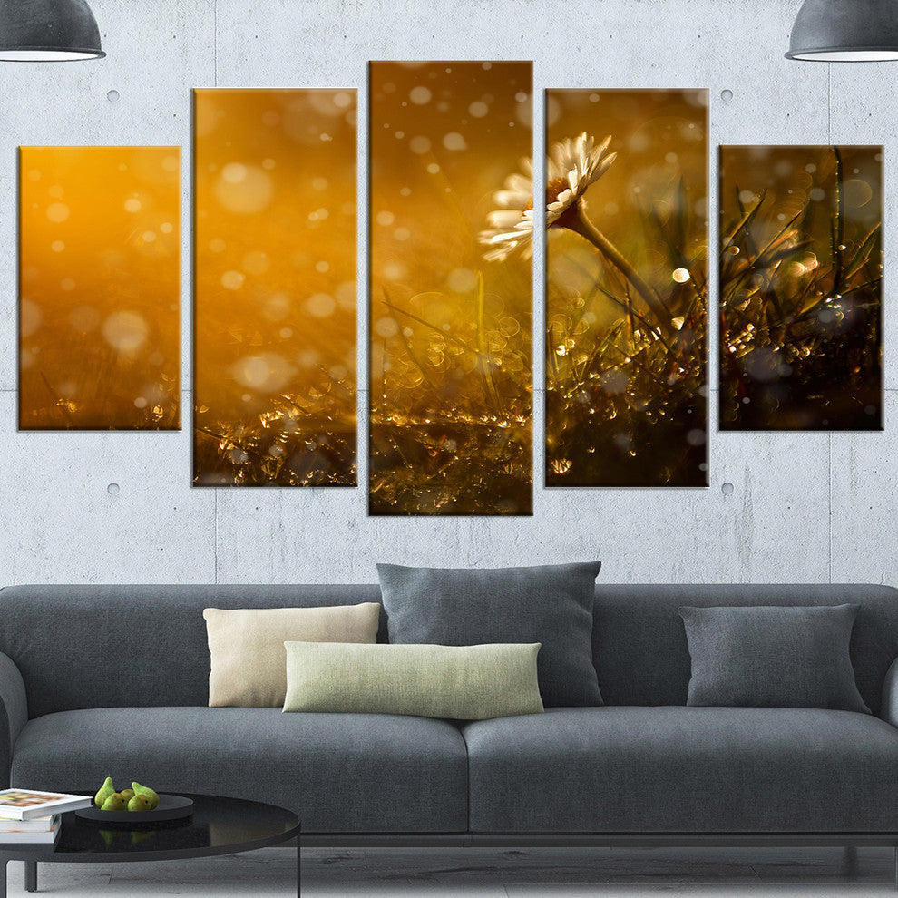 Forest After Rain during Sunset, Large Floral Canvas Print, 60"x32", 5 Panels