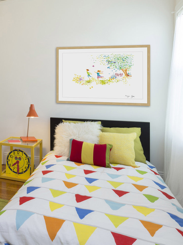 Marmont Hill, "Girl and Boy" by Maya Gur Framed Painting Print, 36x24