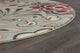 Dilek Transitional Floral Area Rug, Seafoam, 7'10'' Round