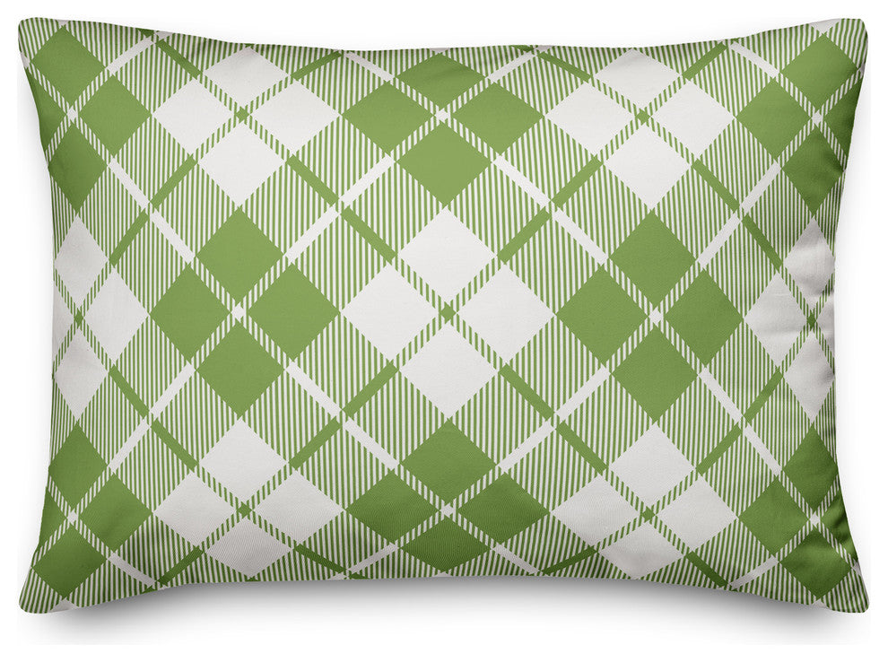 Christmas Plaid 14"x20" Throw Pillow