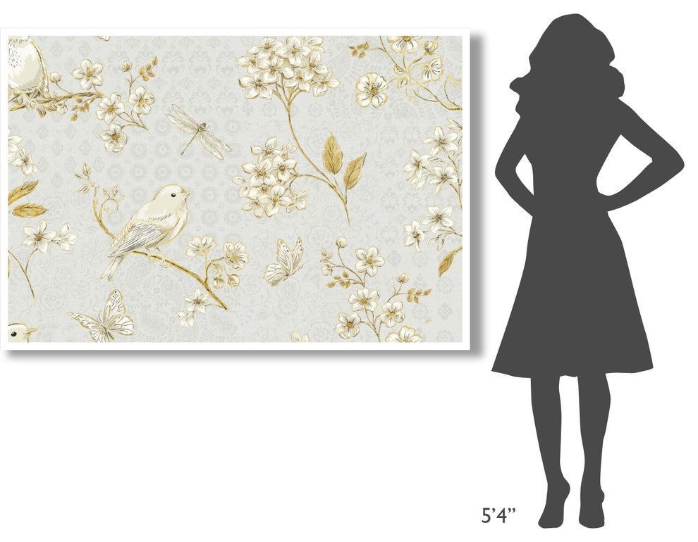 "Golden Garden II" Digital Paper Print by Daphne Brissonnet, 62"x42"
