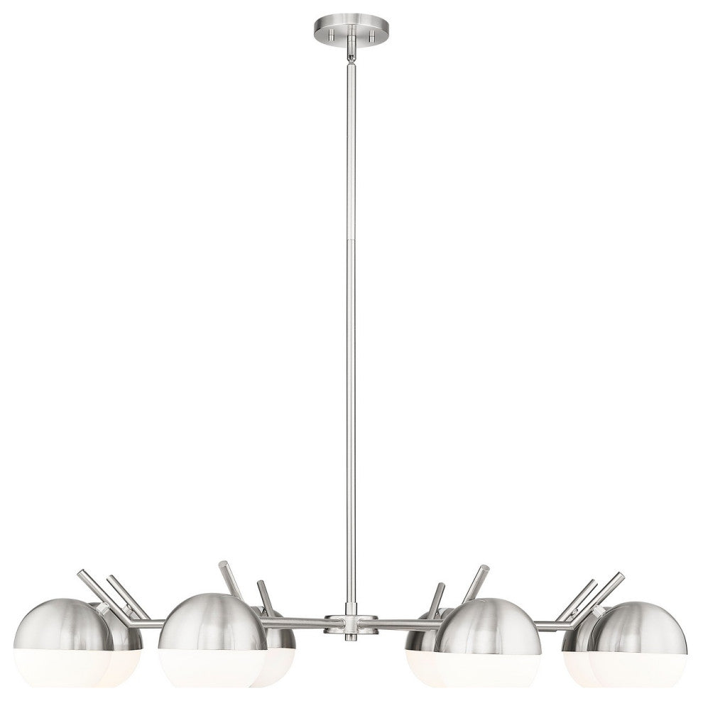 Realm Sphere 8-Light Chandelier, Brushed Nickel