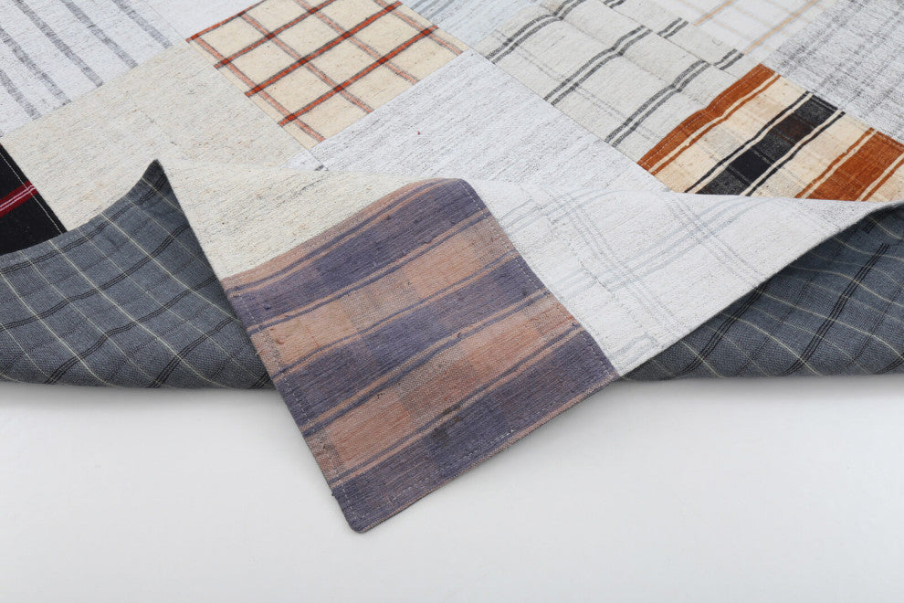 Rug N Carpet - Handmade Anatolian 6' 8'' x 9' 11'' Unique Patchwork Kilim Rug
