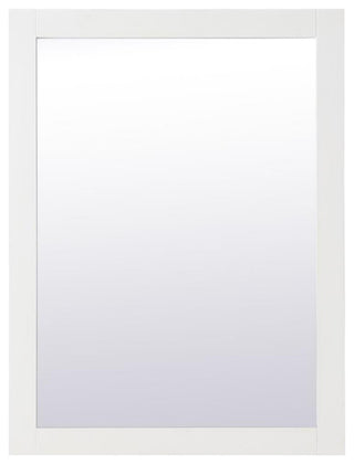 Elegant Decor Aqua 32" x 24" Wood Frame Bathroom Mirror in White