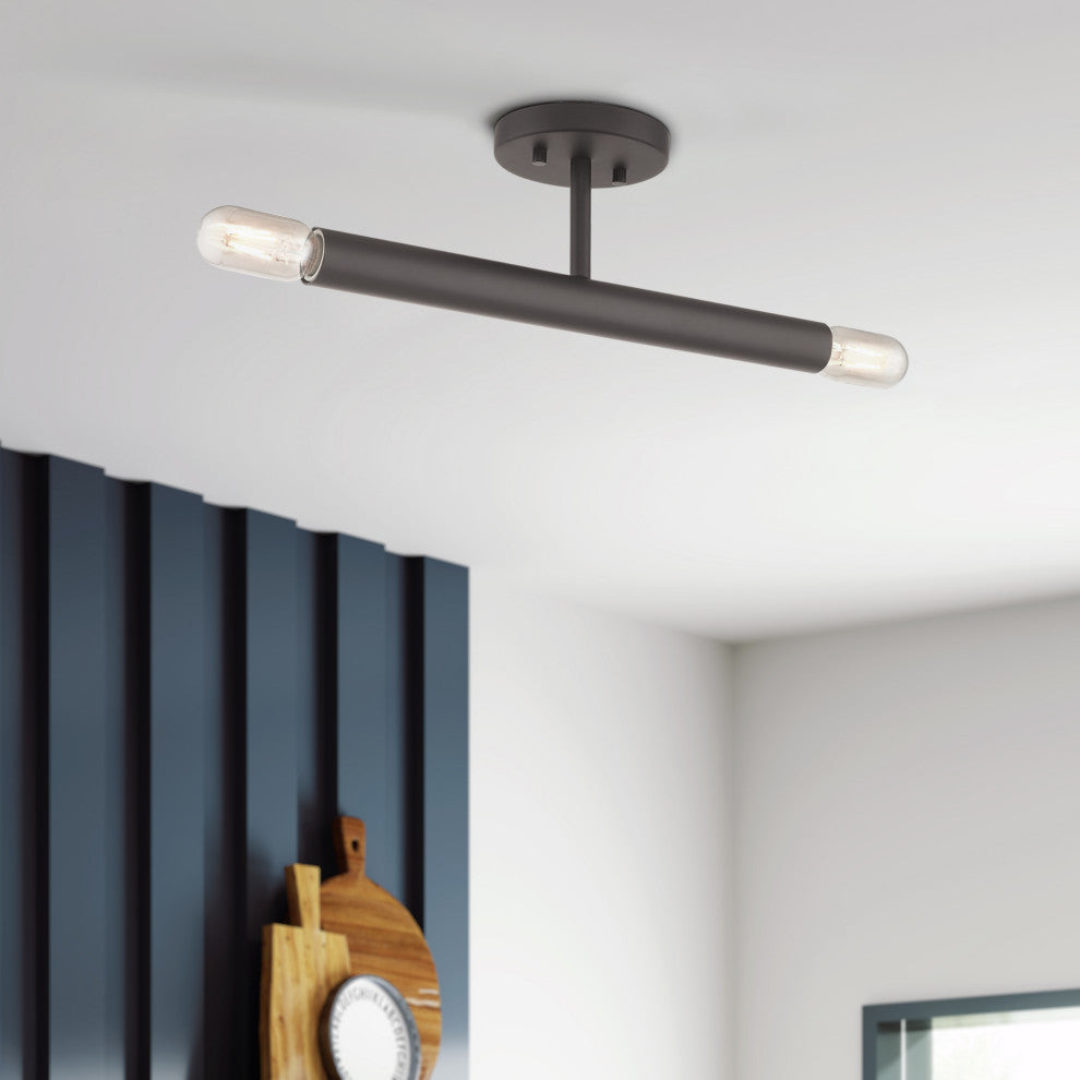 Copenhagen 2-Light Bronze Semi-Flush