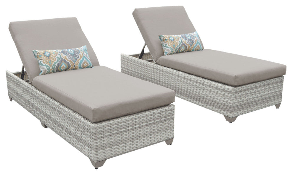 Fairmont Chaise Set of 2 Outdoor Wicker Patio Furniture