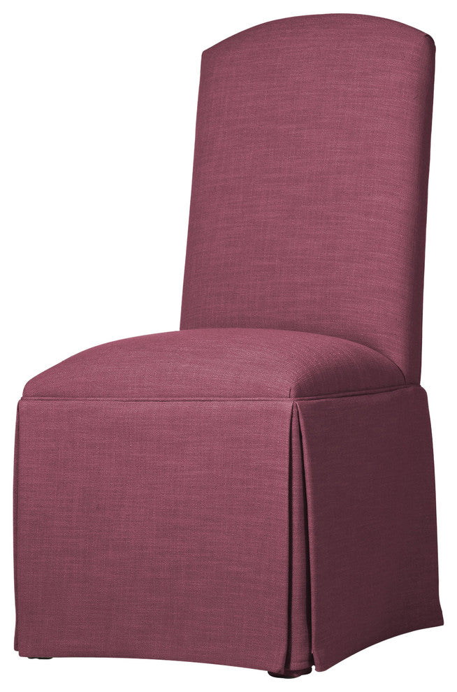 Hadley Skirted Parsons Chair, Fuschia