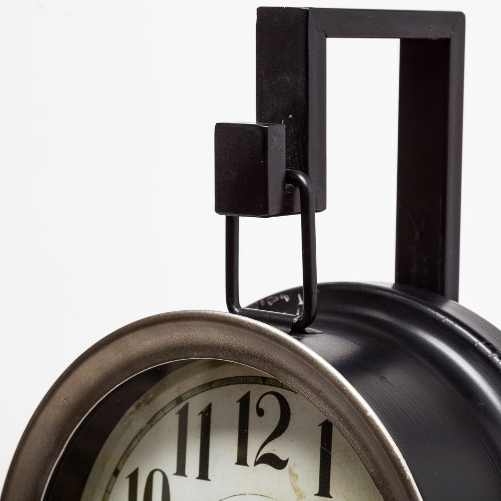 Taxz Metallic Brown Metal Hanging Table Clock