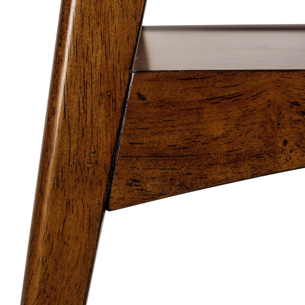 Madison Park Parker Mid-Century Modern Natural Wood End Table, Pecan