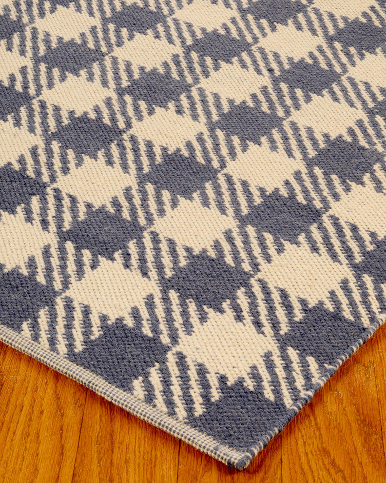 "Wilde" Dhurrie Wool Rug, Hand Woven , Reversible, 8' X 10'