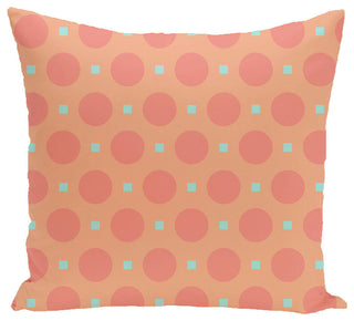 Dot Dash Geometric Print Pillow, Burnt, 26"x26"