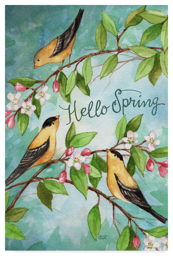 Melinda Hipsher 'Hello Spring' Canvas Art, 19"x12"