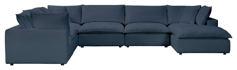 Cali Navy Modular Large Chaise Sectional