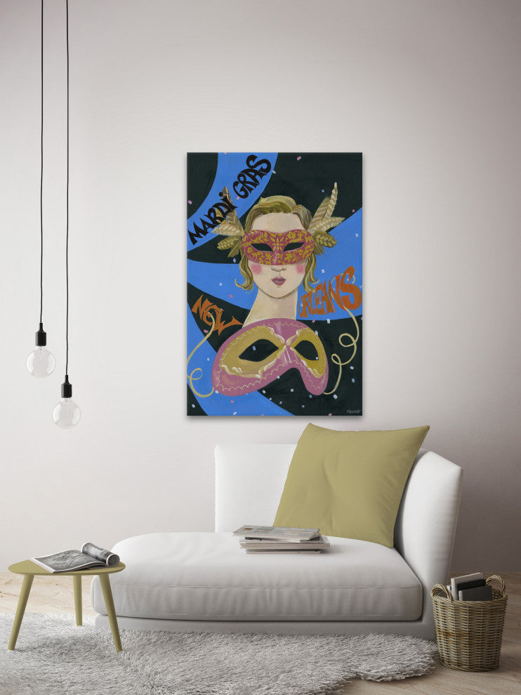 "Fat Tuesday" Painting Print on Wrapped Canvas, 8x12
