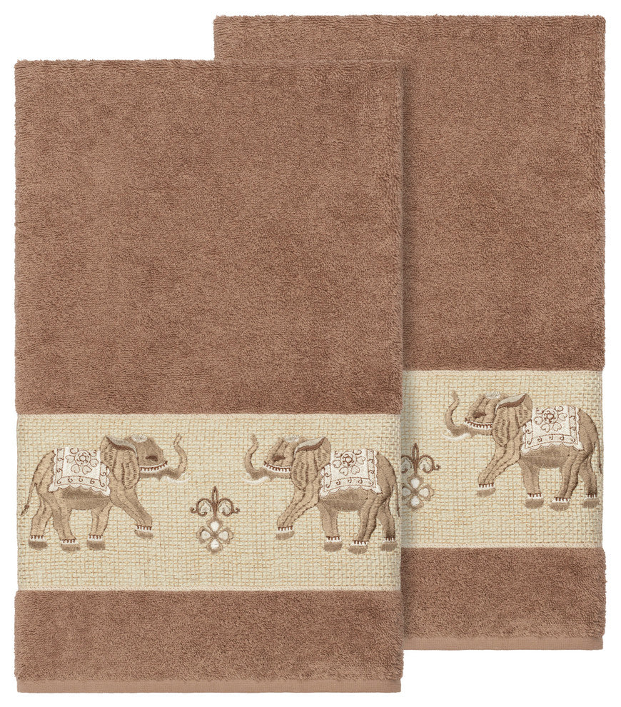 Quinn 2 Piece Embellished Bath Towel Set