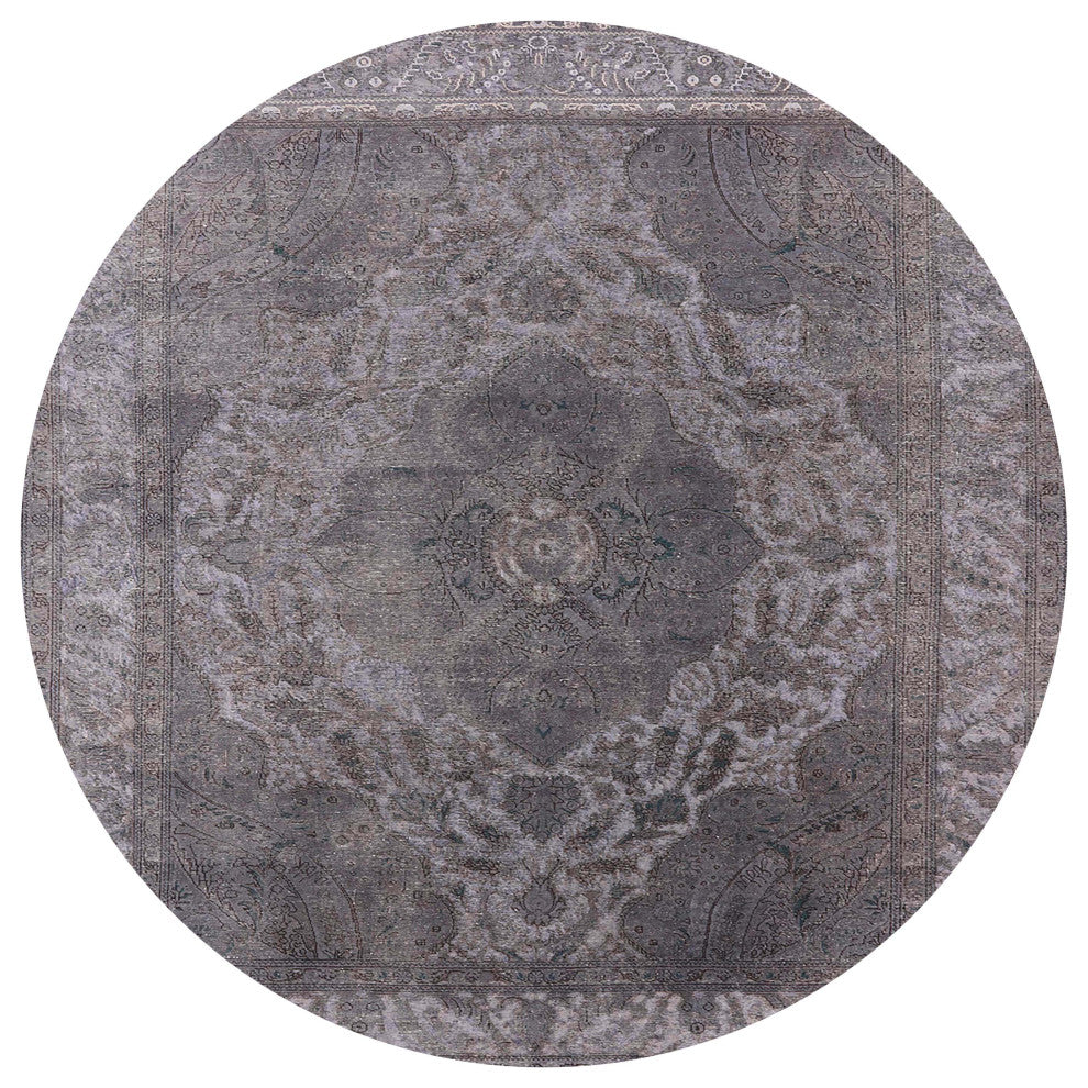Ahgly Company Indoor Round Mid-Century Modern Area Rugs, 8' Round