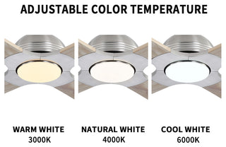 56" 4-Blade Solid Wood Ceiling Fan with LED Light and Remote Control, Brushed Nickel/Natural Wood
