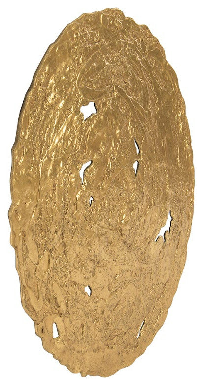 Molten Disc Wall Art, Gold Leaf, Medium