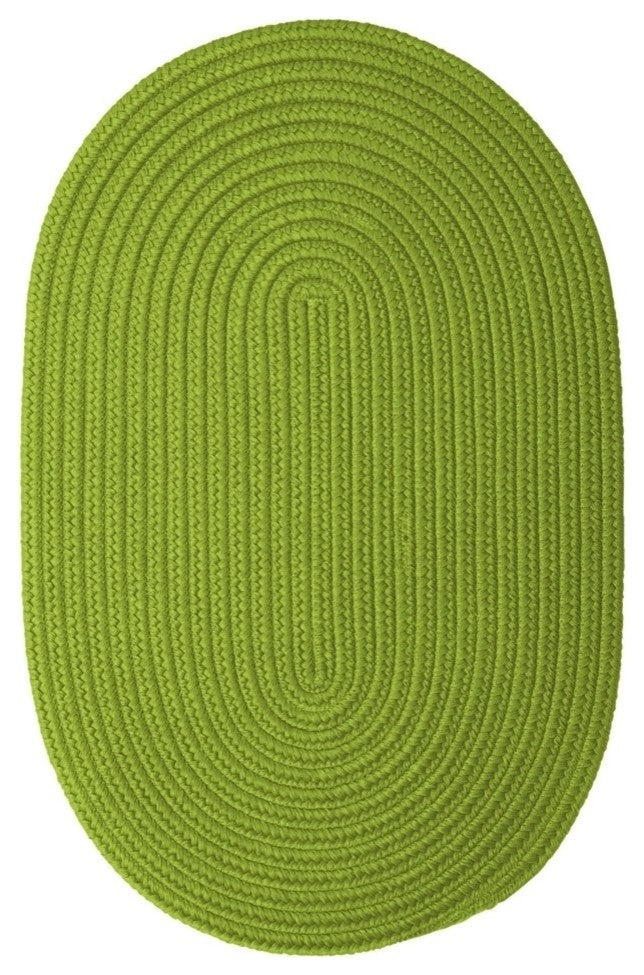 Colonial Mills Boca Raton BR65 Bright Green Indoor/Outdoor Area Rug, Oval 8'x11'