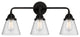 Small Cone Bath Vanity Light, Matte Black/Seedy