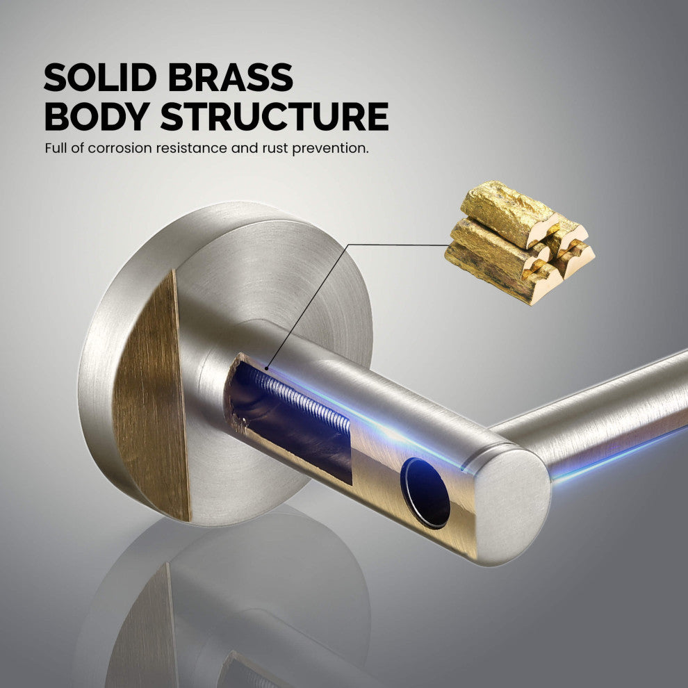 Circular 2-Piece Bathroom Hardware Set, Brushed Nickel