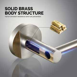 Circular 2-Piece Bathroom Hardware Set, Brushed Nickel