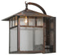16W Seneca Double Bar Mission Curved Arm Hanging Wall Sconce
