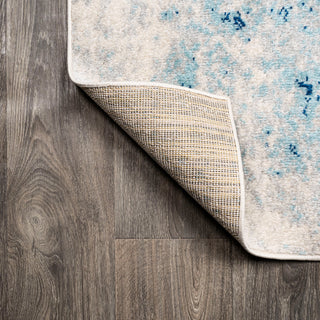Dune Modern Abstract Area Rug, Cream/Blue, 4x6