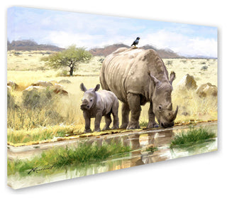 The Macneil Studio 'Rhino' Canvas Art, 19"x12"