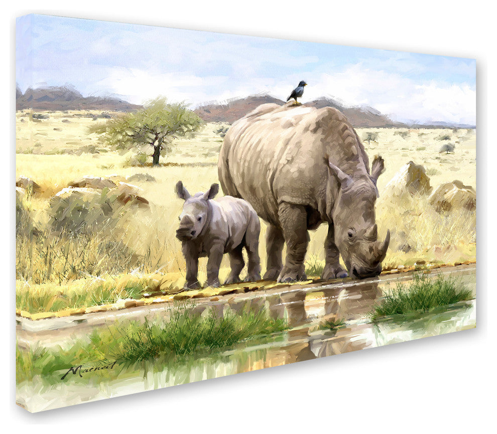 The Macneil Studio 'Rhino' Canvas Art, 19"x12"