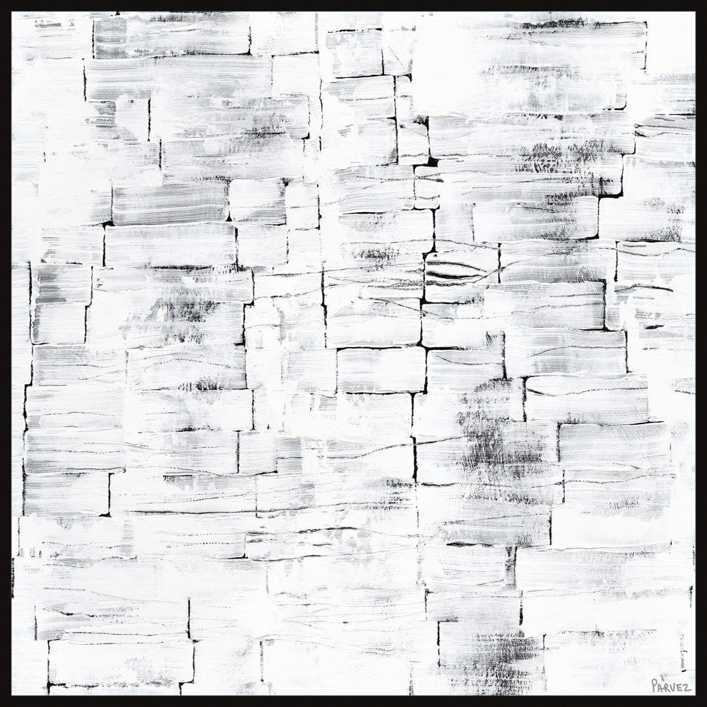 "Absolute Chaos" Floater Framed Painting Print on Canvas, 32x32