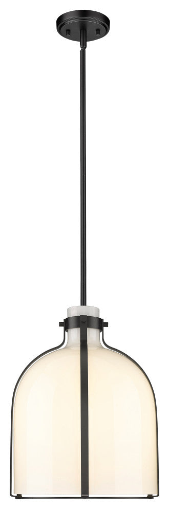 Zlite 818-12MB 1-Light Pendant, White Opal