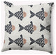 18x18" Fish Tales Nautical Decorative Indoor Pillow, Mauve