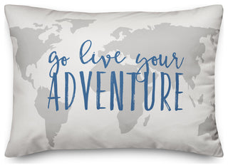 Go Live Your Adventure 14x20 Spun Poly Pillow