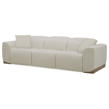 Divani Casa Hagerty - Modern Off-White Fabric Sofa With 2 Power Recliners