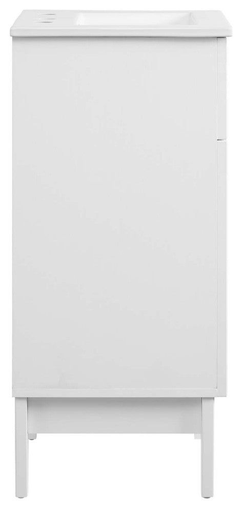 Isle 18" Bathroom Vanity Cabinet White White -5423