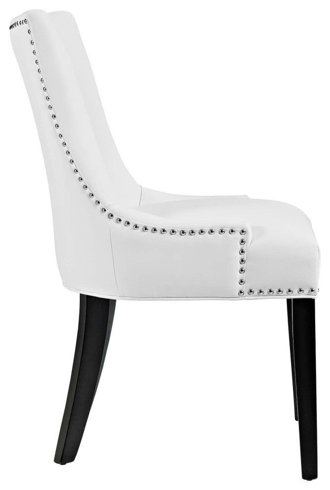 Marquis Dining Chair Faux Leather Set of 2, White