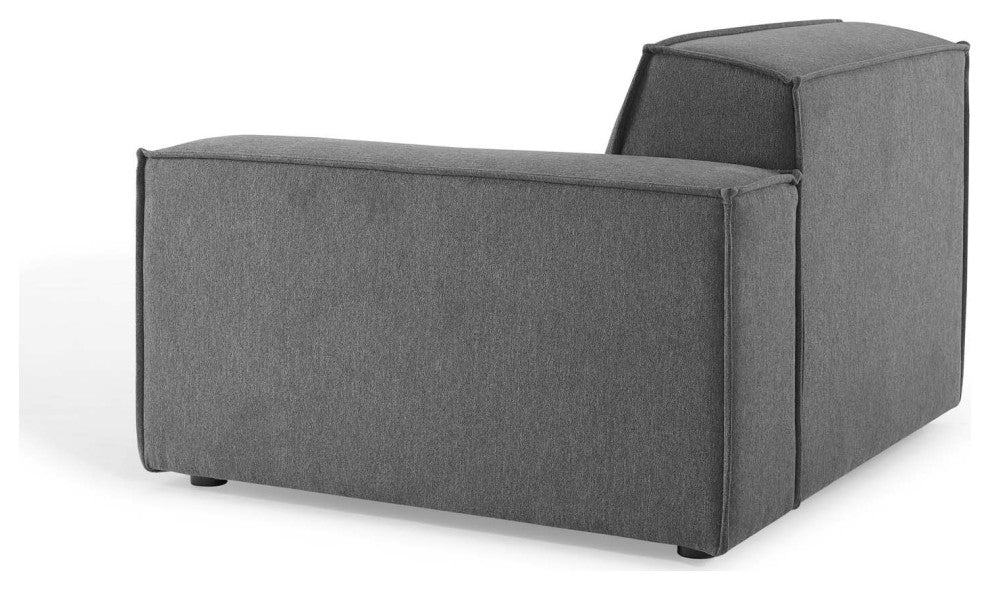 Modular Sofa, Charcoal Gray, Fabric, Modern, Lounge Cafe Hotel Hospitality