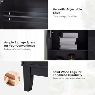 Infographic collage with text overlays describing storage features.