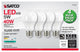 5W A19 LED, 4000K, Dimmable, Medium Base, 230 deg. Beam Angle, 4-Pack