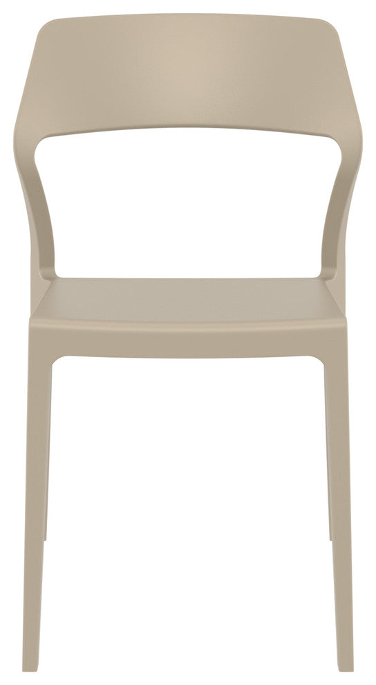 Snow Dining Chair, Taupe, Set of 2