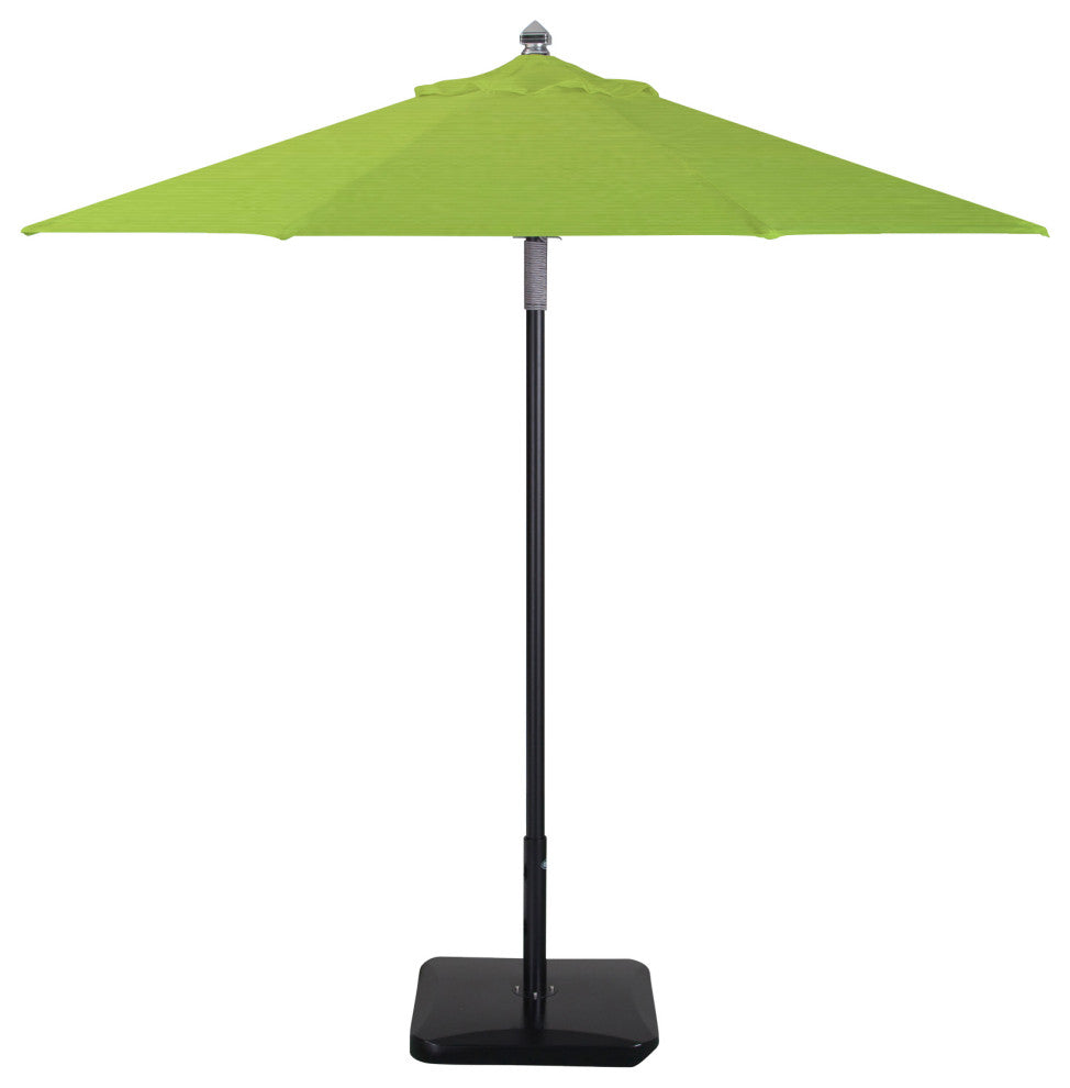 9' Round Double Pulley Commercial Contract Umbrella, Black, Macaw